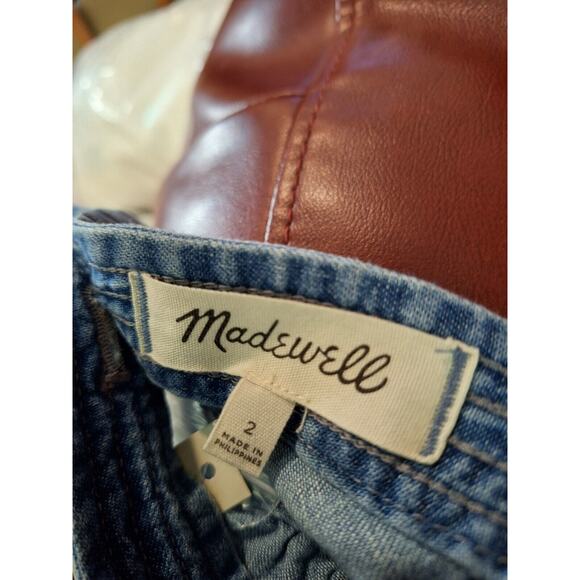 Madewell Size 2 Blue Denim Button Up Dress - Picture 4 of 12